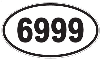 6999 - Oval Sticker