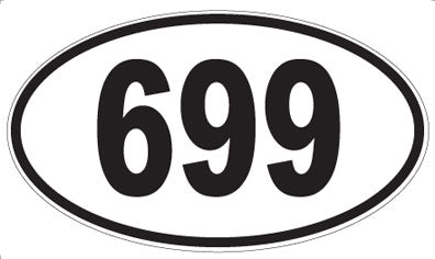 699 - Oval Sticker