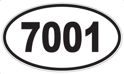 7001 - Oval Sticker