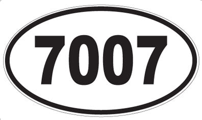 7007 - Oval Sticker