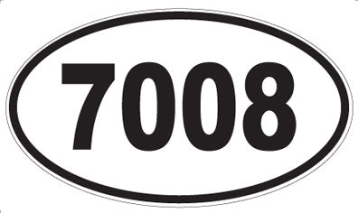 7008 - Oval Sticker
