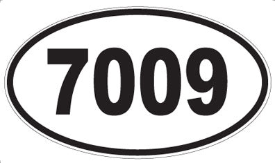 7009 - Oval Sticker
