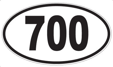 700 - Oval Sticker