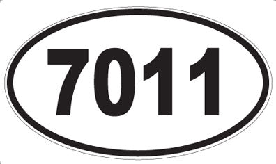 7011 - Oval Sticker