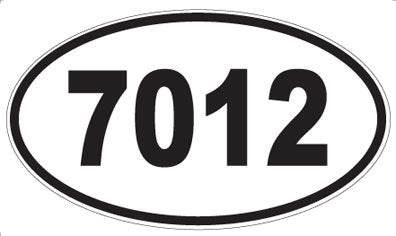 7012 - Oval Sticker