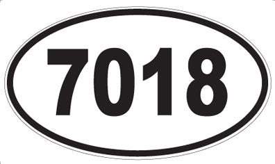 7018 - Oval Sticker