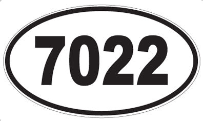 7022 - Oval Sticker