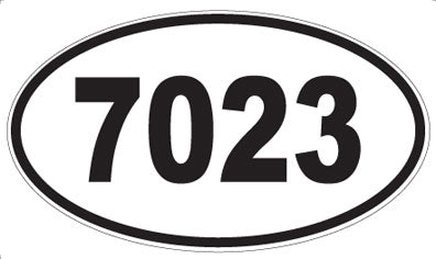 7023 - Oval Sticker
