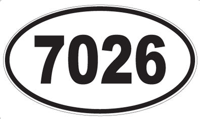 7026 - Oval Sticker