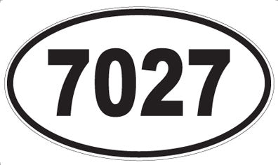 7027 - Oval Sticker