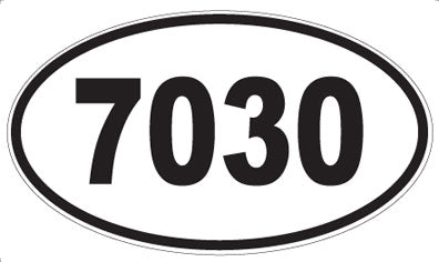 7030 - Oval Sticker