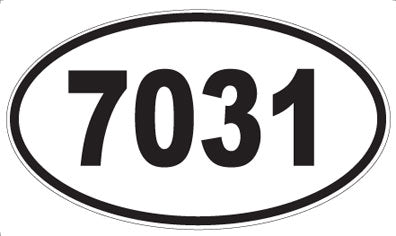 7031 - Oval Sticker