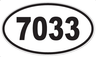 7033 - Oval Sticker