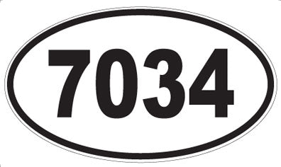 7034 - Oval Sticker