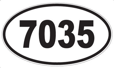 7035 - Oval Sticker