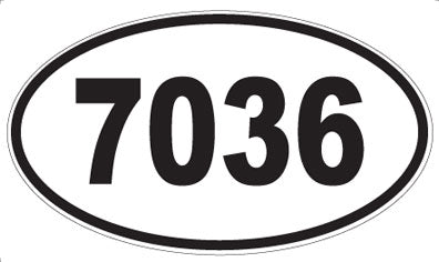 7036 - Oval Sticker