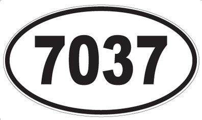 7037 - Oval Sticker