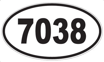 7038 - Oval Sticker
