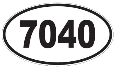 7040 - Oval Sticker