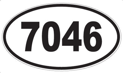 7046 - Oval Sticker