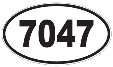 7047 - Oval Sticker