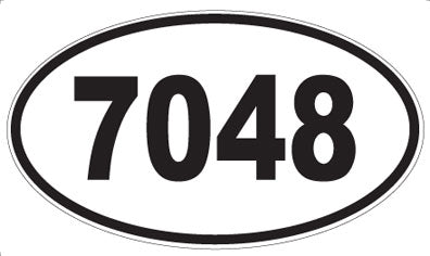 7048 - Oval Sticker