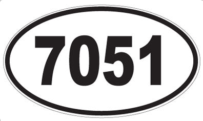 7051 - Oval Sticker