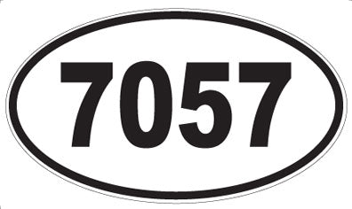 7057 - Oval Sticker