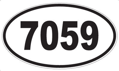 7059 - Oval Sticker
