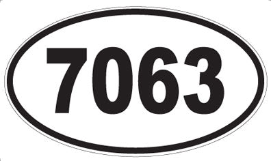 7063 - Oval Sticker
