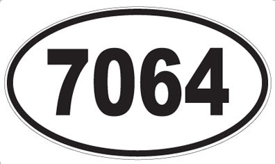 7064 - Oval Sticker