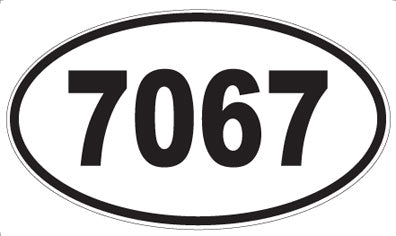 7067 - Oval Sticker