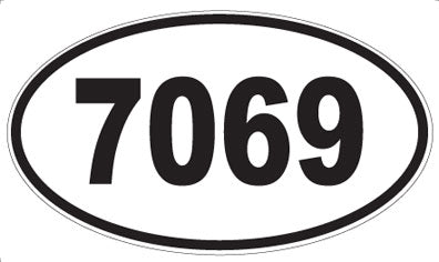 7069 - Oval Sticker