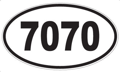 7070 - Oval Sticker