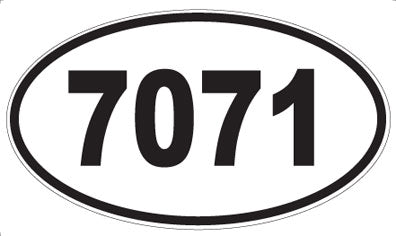 7071 - Oval Sticker