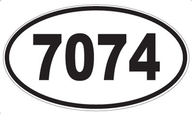 7074 - Oval Sticker