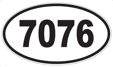 7076 - Oval Sticker