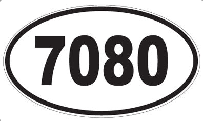 7080 - Oval Sticker