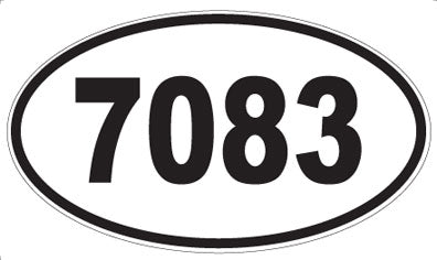 7083 - Oval Sticker