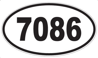 7086 - Oval Sticker