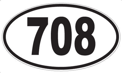 708 - Oval Sticker