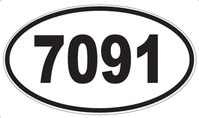7091 - Oval Sticker