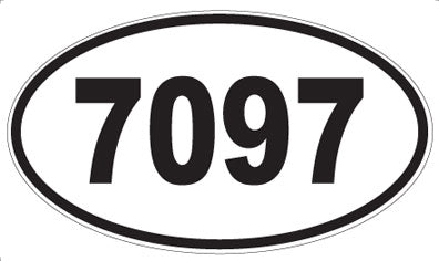 7097 - Oval Sticker