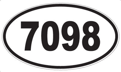 7098 - Oval Sticker