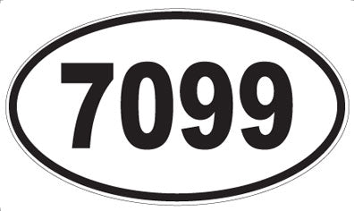 7099 - Oval Sticker