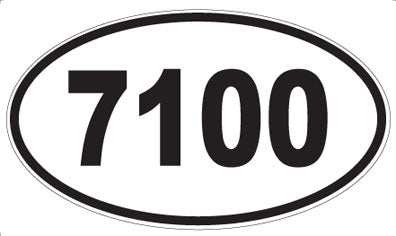 7100 - Oval Sticker