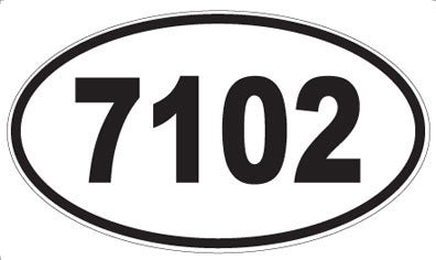 7102 - Oval Sticker