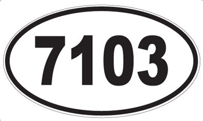 7103 - Oval Sticker