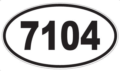 7104 - Oval Sticker