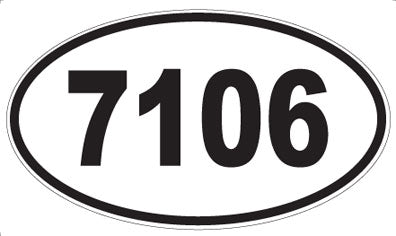 7106 - Oval Sticker